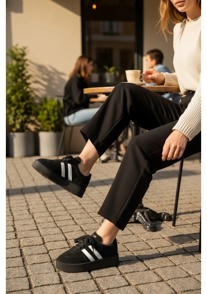 Monte Kadın Sneaker Premium Tasarım - Siyah indirimleri