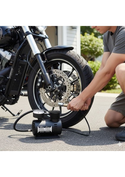 Buffer® 300 Psı Güçlü Taşınabilir Hava Kompresörü–araba, Motosiklet, Bisiklet ve Top Şiş