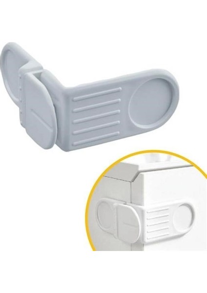 Buffer® Bebek Çocuk Güvenlik Çekmece ve Dolap Için Kendiliğinde Yapışkanlı Vidasız Köşe