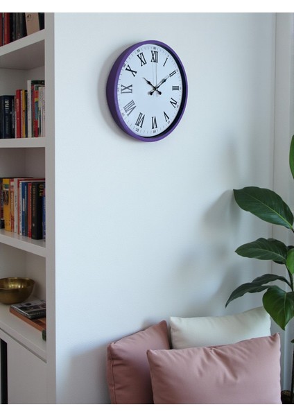 Zentime 36 cm Mor Dekoratif Duvar Saati fırsatları
