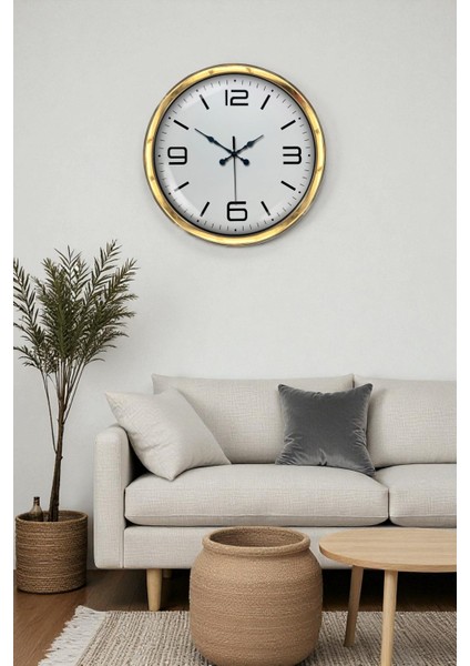 Zentime 40 cm Gold Lüks Duvar Saati