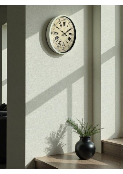 Zentime 36 cm Sarı Dekoratif Duvar Saati modelleri