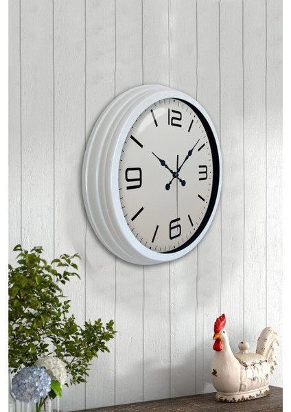 Zentime 40 cm Beyaz Klasik Duvar Saati fırsatları