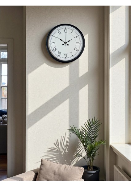 Zentime 36 cm Siyah Dekoratif Duvar Saati