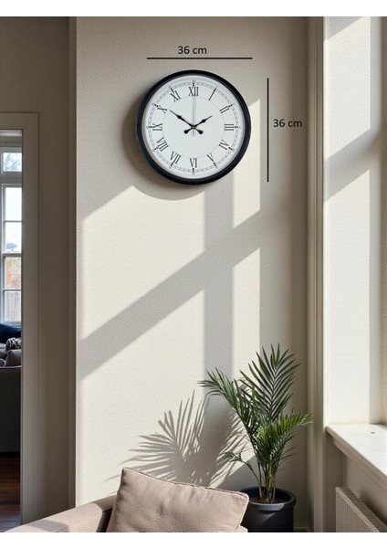 Zentime 36 cm Siyah Dekoratif Duvar Saati indirimleri