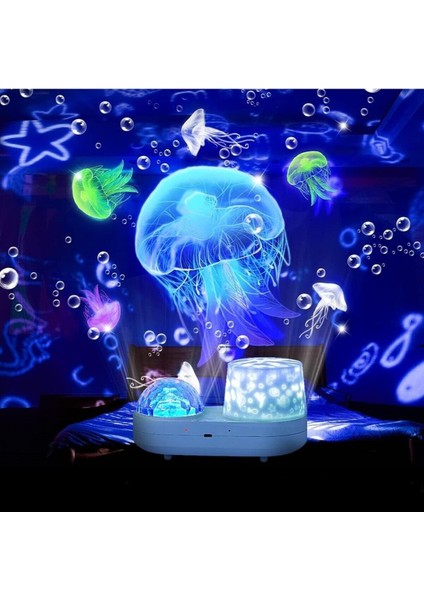 Okyanus Işık Projektörü, 360 Derece Dönen Gece Işıklı Projektör 6 Renk Çift Katmanlı Projeksiyon fiyatları