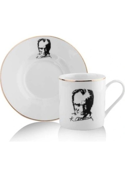 Atatürk Tasarımlı Porselen 2'li Kahve Seti fiyatları