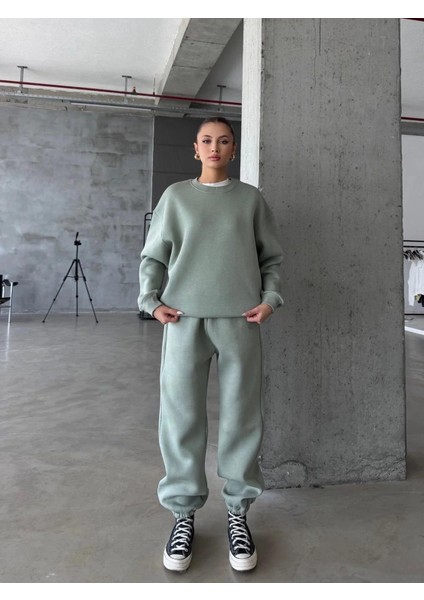 3 Iplik Şardonlu Lastik Paça Eşofman Mint P510439 fiyatları