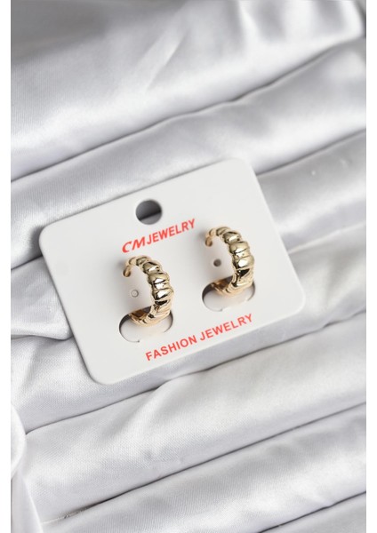 14K Gold Renk Kaplama cm Kadın Küpe