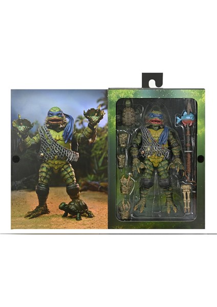 Evrensel Canavarlar/teenage Mutant Ninja Turtles - 7" Ölçekli Aksiyon Figürü -Yaratık Olarak Leonardo indirimleri