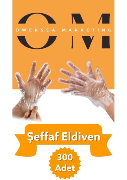 Şeffaf Poşet Eldiven 100'LÜ * 3 Paket (300 Adet) Tek Kullanımlık