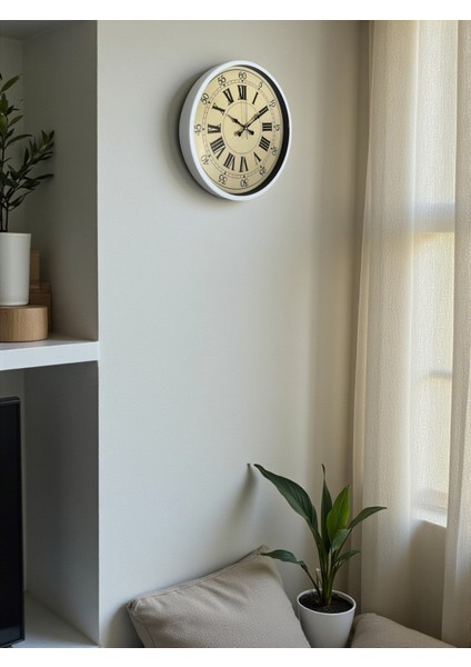 Zentime 36 cm Beyaz Dekoratif Duvar Saati modelleri