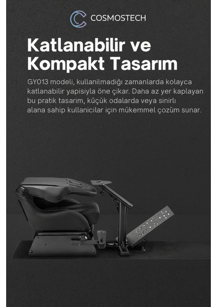 GY013 Racing Simulator | Ayarlanabilir Metal Direksiyon Standı + Ergonomik Yarış Koltuğu | Espor Yarış Koltuğu indirimleri