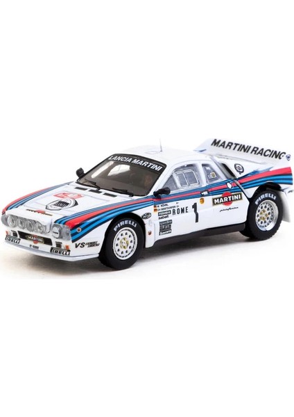 Tarmac Works 1/64 Lancia 037 Rally Rally Monte Carlo 1983 #1 With Tarmac Cards