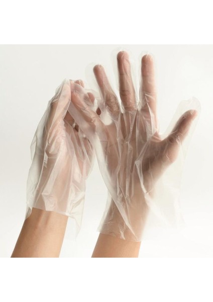 Tek Kullanımlık Şeffaf Hijyenik Poşet Eldiven 100 Adet