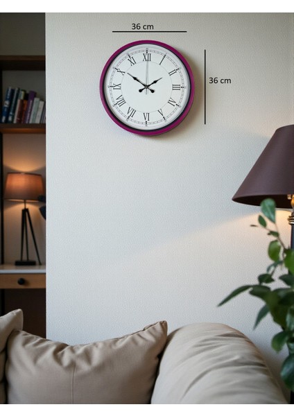 Zentime 36 cm Pembe Dekoratif Duvar Saati indirimleri