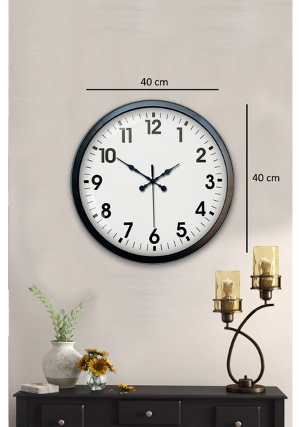 Zentime 40 cm Siyah Şık Duvar Saati indirimleri