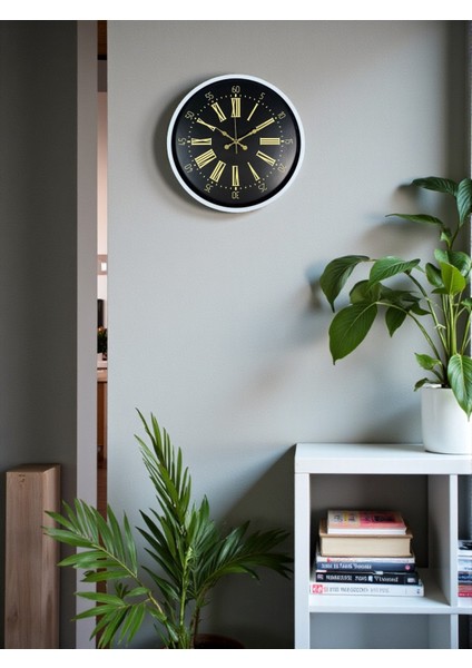 Zentime 36 cm Beyaz Dekoratif Duvar Saati