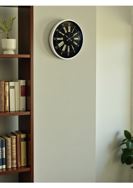 36 cm Krem Dekoratif Duvar Saati modelleri