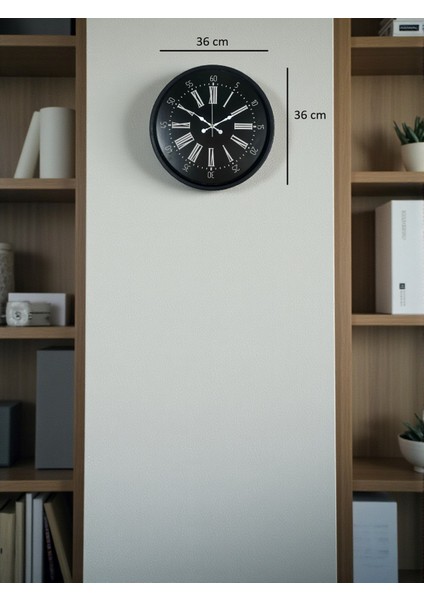 Zentime 36 cm Siyah Dekoratif Duvar Saati indirimleri