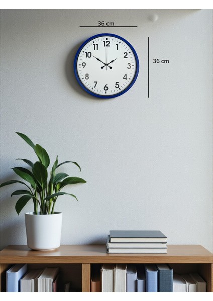 Zentime 36 cm Lacivert Dekoratif Duvar Saati fırsatları