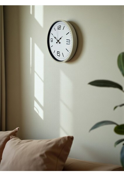 Zentime 36 cm Krem Dekoratif Duvar Saati fırsatları