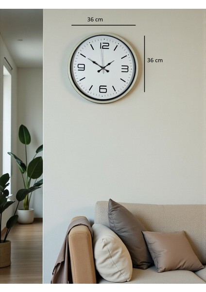 Zentime 36 cm Krem Dekoratif Duvar Saati indirimleri