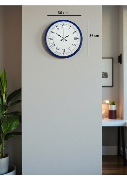 Zentime 36 cm Lacivert Dekoratif Duvar Saati indirimleri