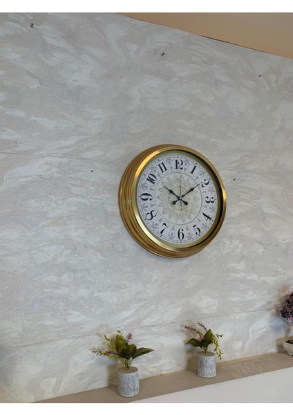 Zentime 40 cm Gold Lüks Duvar Saati fiyatları
