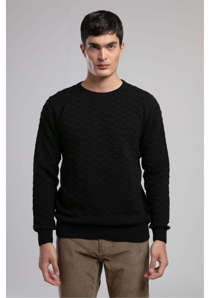 Jefta Erkek O Yaka Kazak Siyah fiyatları