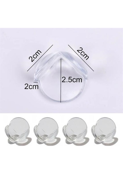 Buffer® Bebek Çocuk Yumuşak ve Esnek Dairesel Şeffaf Yapışkanlı Güvenlik Köşe Koruyucu (4 fırsatları