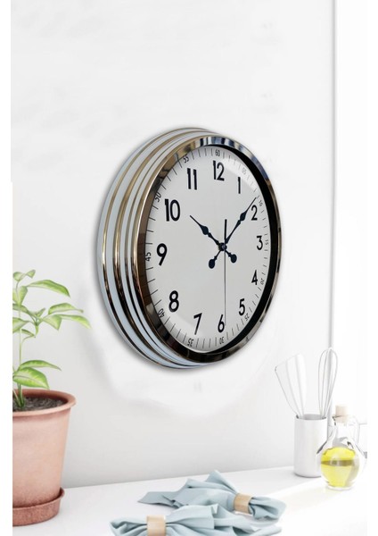 Zentime 40 cm Krom Elegance Duvar Saati fırsatları