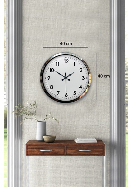 Zentime 40 cm Krom Elegance Duvar Saati indirimleri