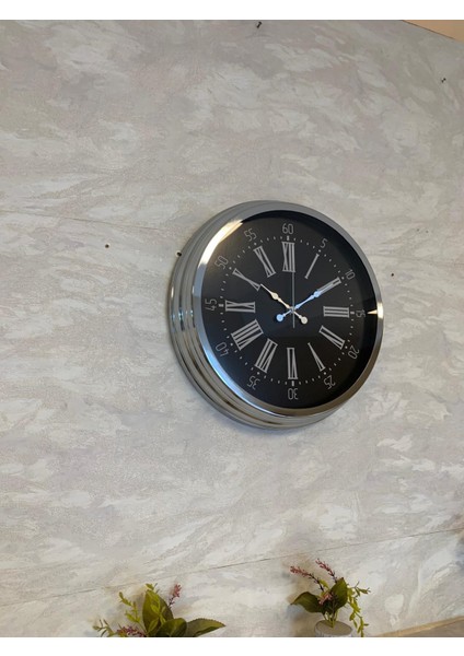 Zentime 40 cm Krom Elegance Duvar Saati modelleri