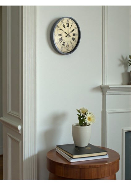 Zentime 36 cm Gri Dekoratif Duvar Saati modelleri