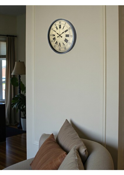 Zentime 36 cm Gri Dekoratif Duvar Saati fırsatları