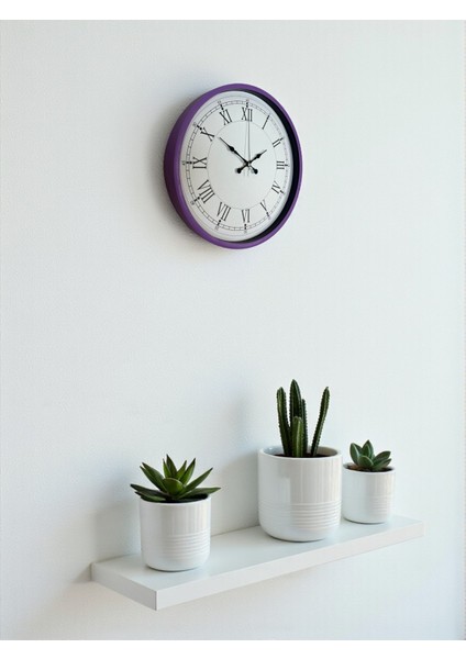 Zentime 36 cm Mor Dekoratif Duvar Saati modelleri