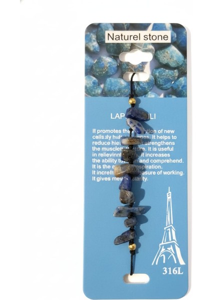 Derinlik ve Bilgelik: Koyu Mavi Çipli Lapis Bileklik