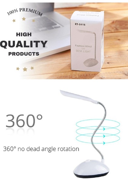 XY-0416 Esnek 2 Kademeli LED Masa Lambası Pilli Kitap Okuma Klavye Aydınlatma Portatif Masa Lambası indirimleri