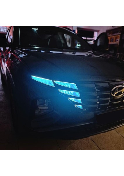 Hyundai Tucson Gündüz Farı Sticker Seti Mavi 2021-2024 modelleri