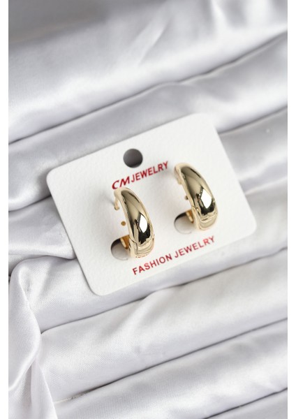 14K Gold Renk Kaplama Halka cm Kadın Küpe