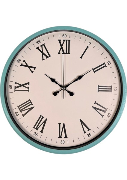 Zentime 36 cm Turkuaz Dekoratif Duvar Saati fiyatları