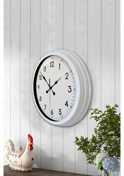 Zentime 40 cm Beyaz Klasik Duvar Saati modelleri