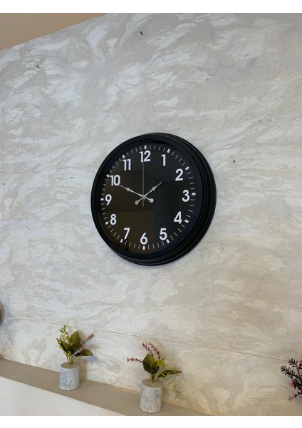 Zentime 40 cm Siyah Şık Duvar Saati fırsatları