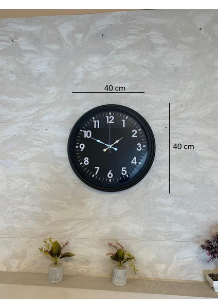 Zentime 40 cm Siyah Şık Duvar Saati indirimleri