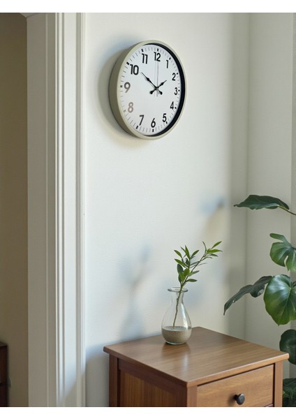 Zentime 36 cm Krem Dekoratif Duvar Saati modelleri