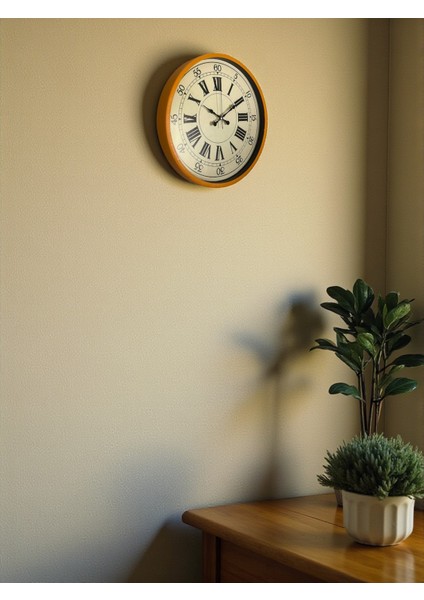 Zentime 36 cm Turuncu Dekoratif Duvar Saati modelleri