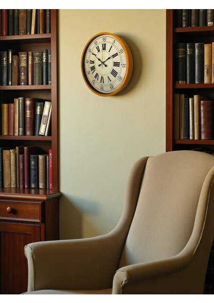 Zentime 36 cm Turuncu Dekoratif Duvar Saati fırsatları