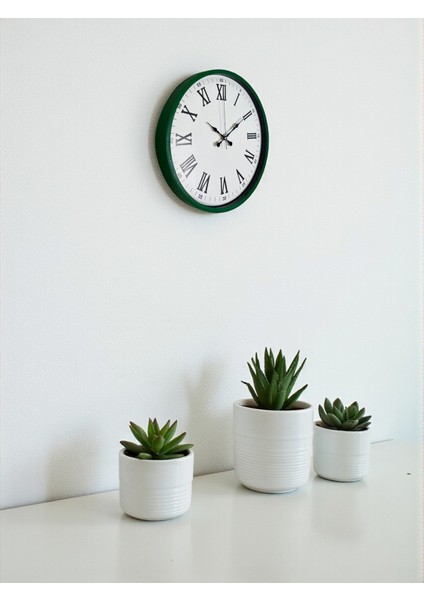 Zentime 36 cm Yeşil Dekoratif Duvar Saati modelleri