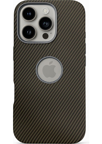 Apple iPhone 15 Pro Max Kılıf Magsafe Wireless Şarj Özellikli Karbonfiber Desenli Kapak